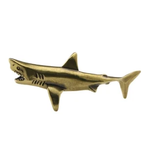 Antique Styles Copper Fish Figurine Shark Figurine Gift For Art Enthusiasts - Picture 1 of 8