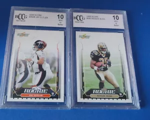 Lote - Dos tarjetas de fútbol americano 10 como nuevas - Reggie Bush y Jay Cutler 2006 Donrus - Imagen 1 de 7