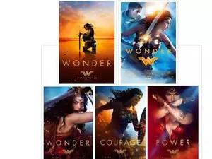 Wonder Woman - Juego de 5 - 11,5""x17"" pósters originales de películas promocionales 2017 como nuevos DC - Imagen 1 de 1