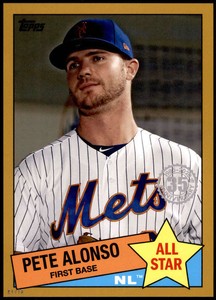 Pete Alonso 2020 Topps 1985 35th Anniversary All-Stars 5x7 Gold #85AS-44 /10 Met