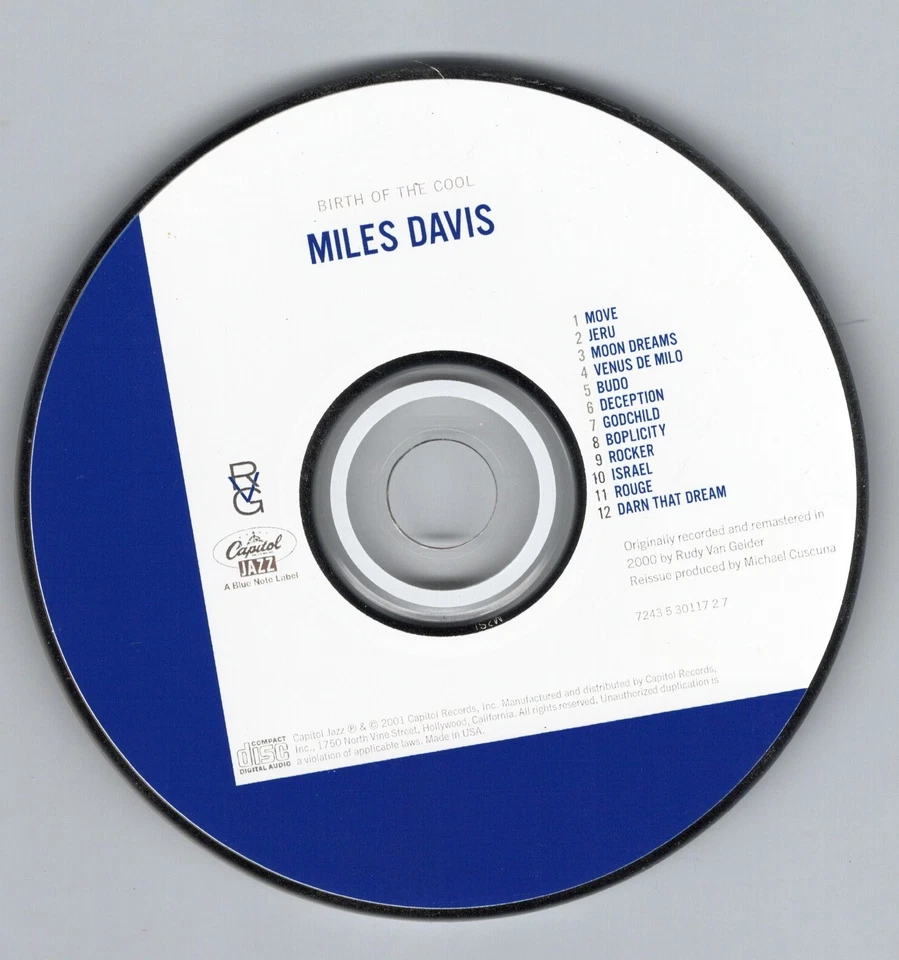 Miles Davis Birth Of The Cool CD FREE SHIP - Image 1 of 1