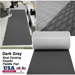 Nonslip Surfing Deck Grip Pad EVA Foam Boat Flooring Kayak Mat ▶DarkGray Diamond - Picture 1 of 17