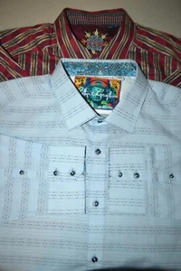 Robert Graham Men's Geometric Striped Long Sleeve Dress Shirt Sz 3XL (Lot of 2) - Picture 1 of 11