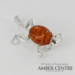 Italian Style Handmade German Baltic Amber 925 Silver Brooch BD070 RRP£65!!! - Picture 1 of 6