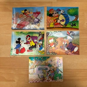 Tarjeta postal lenticular TOPPAN TOP STEREO Disney Mickey Bassdrum Breakthrough años 70 - Imagen 1 de 2