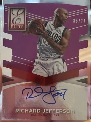 Richard Jefferson Elite Panini 2014-15 краситель огранки фиолетовый автограф 35/74 - Изображение 1 из 2