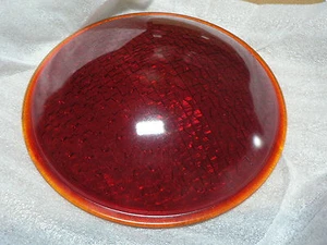 CROUSE-HINDS  TRAFFIC LIGHT LENS RED TL4041 8-3/8" OSD aftermarket Polish glass - Picture 1 of 1