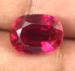 Natural Raspberry Pink Rhodolite Garnet 6.35 Carat Oval Gemstone Certified C518 - Picture 1 of 9