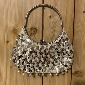 Borsa Cocktail Bracciale Perline Avorio Vintage Made in Hong Kong per Ancora Importazioni - Foto 1 di 10