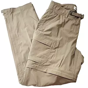 Pantaloni da trekking convertibili REI Co-op Sahara 10 Petite beige zip cargo leggeri - Foto 1 di 21