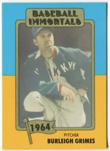 1980 Baseball Immortals #97 Burleigh Grimes Brooklyn Dodgers - Bild 1 von 2