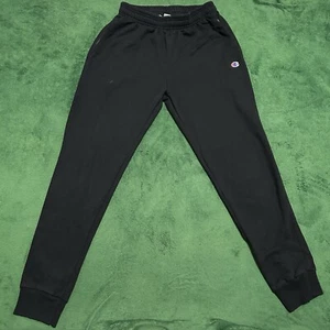 Champion Mens Black Essential Sweatpants Joggers Tapered Size Medium M - Picture 1 of 10