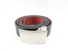 BMW M3 MOTORSPORTS BLACK GENUINE LEATHER MEN'S BELT 51" Made in Italy