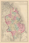 Plymouth County, Massachusetts. WALLING & GRAY 1871 old antique map plan chart