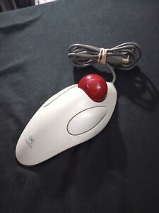 Vintage Logitech 804292-0000 Trackball Marble Mouse T-CM14 Retro PS/2 Connector