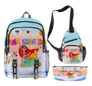 Manana Sera BonitoI 3pcs/Set Backpack 3D Print Oxford Waterproof Notebook - Picture 1 of 10