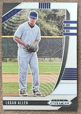 2020 Panini Prizm Draft Picks Logan Allen Rookie Cleveland Guardians #PDP56
