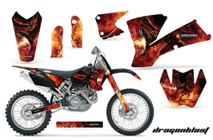 CREATORX GRAPHICS KIT FOR KTM 03-04 EXC XC 01-02 SX 125/250/450/525/520 DB - Picture 1 of 1