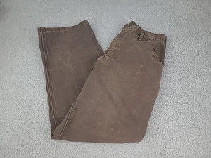 Pantalones de trabajo de lona Carhartt para hombre talla 32 X 32 marrón manchado - Imagen 1 de 12