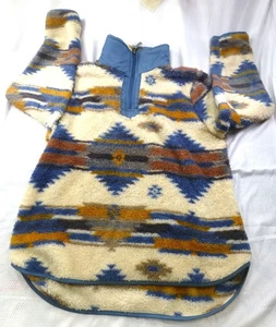 Felpa pullover in pile Simply Southern XL accogliente motivo geometrico azteco - Foto 1 di 9