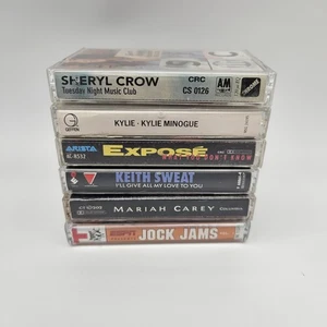 Vintage Cassette Lot Sheryl Crow Kylie Minogue Expose Mariah Carey Jock Jams Pop - Picture 1 of 5