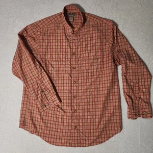 Duluth Trading Herren kariertes Hemd orange kariert Größe Button Down Größe XL Tall - Bild 1 von 8
