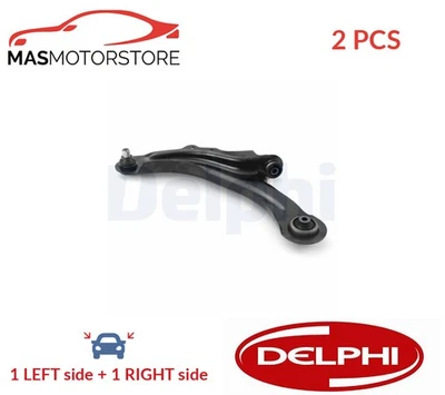 LH RH TRACK CONTROL ARM PAIR FRONT DELPHI TC4473 2PCS I NEW OE REPLACEMENT - Image 1 of 4