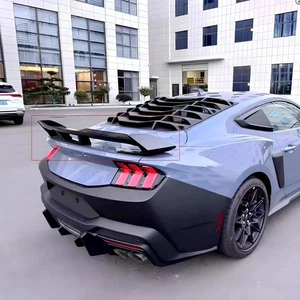 For 2024-2025 Ford Mustang DH Performance W/Gurney Flap-Gloss Black Rear Spoiler - Picture 1 of 9