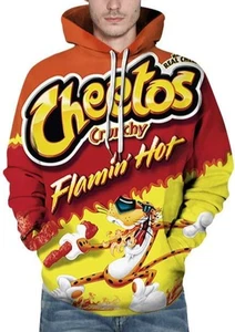 Flamin 'Hot Crunchy Cheetos Chester Gepard Neuheit Hoodie Sweatshirt Gr. 2XL - Bild 1 von 7