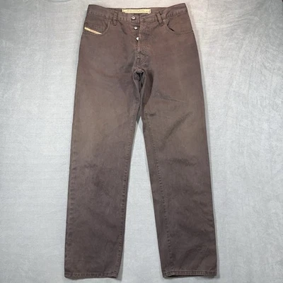 Винтажные джинсы Diesel Trading для взрослых 34 подходят 32x33 коричневые холщовые стиль чино Италия - Изображение 1 из 4