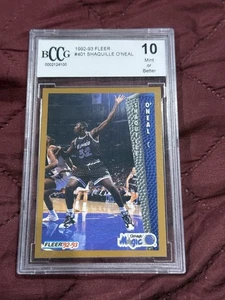 nba 92-93 fleer shaquille oneal Beckett CC 10 Rookie - Picture 1 of 5