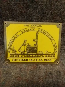 Shermans Valley Heritage Days plaque 2000 - Picture 1 of 1