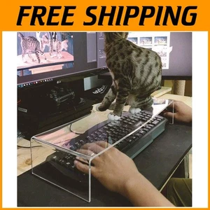 Durable Acrylic Keyboard Protector - Stylish Monitor Stand - Picture 1 of 9