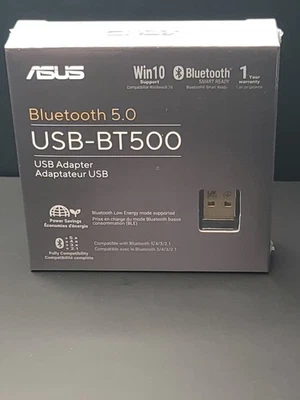 Adaptador ASUS USB-BT500 Bluetooth 5.0 - Negro  Foto 1 de 2