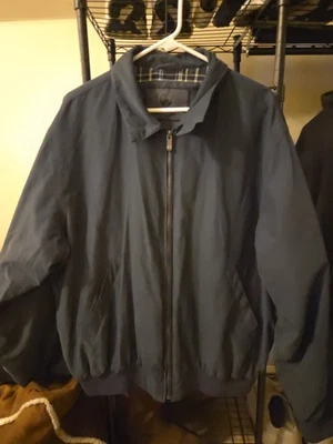 Weatherproof Men's Large Jacket Full Zip Navy Blue Lightweight Wind Resistant  - Image 1 of 4