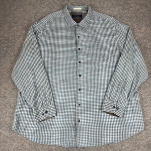 Tommy Bahama Dual Lux Gingham Button Up Hemd Kiesel Grau Blau Herren 3XT Tall - Bild 1 von 13