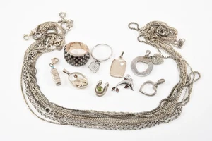 N89H19- Silber Schmuck Ketten Anhänger Ringe - Picture 1 of 12