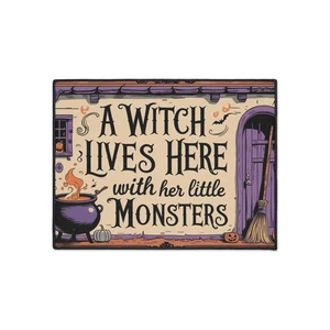Fußmatte, Hexe Fußmatte für Halloween, strapazierfähiger Teppich, Indoor Outdoor Matte, - Bild 1 von 5