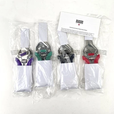 Nuevo Kuhn Rikon Juego de 4 Tijeras Clásicas - Negro, Rojo, Verde, Púrpura Foto 1 de 4