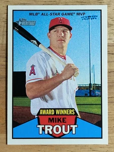 Ganadores del Premio Topps Heritage 2016 #AW10 Mike Trout - Imagen 1 de 2