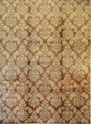 Brown Transitional All Over Turkish Knot Area Rug by EORC | Elegant and Versatil - Image 1 of 4