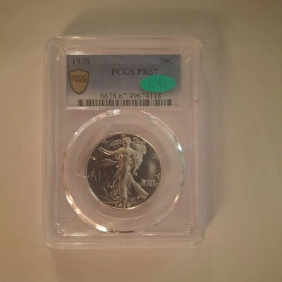 1938 PROOF LIBERTY HALF DOLLAR PCGS GRADED PR67 - BRIGHT WHITE GEM - Image 1 of 2