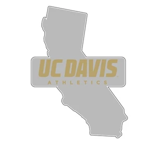 UC Davis Aggies 4-Inch State Shape NCAA Vinyl Decal Sticker - Bild 1 von 1