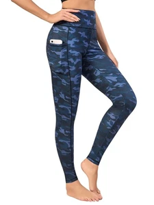 Damen High Waist Yogahose Sport Leggings mit Taschen Gym Training Laufen  - Bild 1 von 20
