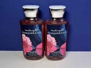 Lot of 2 Bath & Body Works Midnight Pomegranate Aloe Vitamin E Shower Gel 10 oz. - Picture 1 of 7