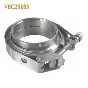 Abrazadera de escape de banda V de 2 1/2" 2,5" con bridas hembra macho banda de liberación rápida - Imagen 1 de 7