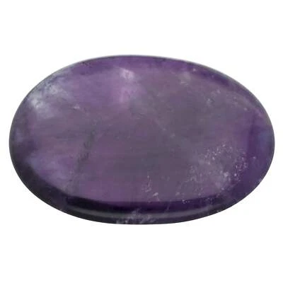 LEBENSQUELLE PLUS Amethyst Scheibenstein | flacher Edelstein Massagestein Handschmeichler