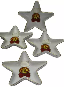 Ashdene Christmas Bauble Porcelain Star Fish Gold Trim Nibble Plates Trinket NEW - Picture 1 of 17