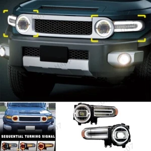 For Toyota FJ Cruiser 2007-2020 All LED Headlight Assembly Projector Turn Signal - Picture 1 of 9