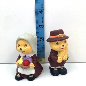 Russ Pilgrims Corn Grape Pear Apple Salt and Pepper Shakers Gift Thanksgiving - Picture 1 of 4